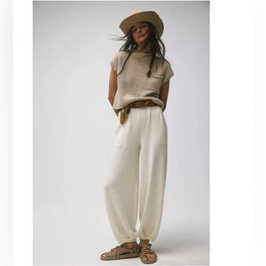 FREE PEOPLE BEACH Freya Knit Pants – Balloon Tapered Wide Leg | XS